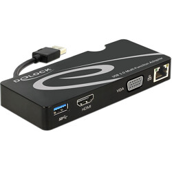 Adapter USB 3.0 na HDMI / VGA + Gigabit LAN + USB 3.0 Delock 62461