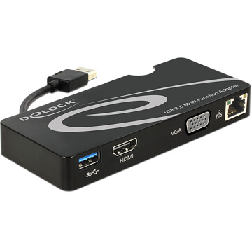Adapter USB 3.0 na HDMI / VGA + Gigabit LAN + USB 3.0 Delock 62461