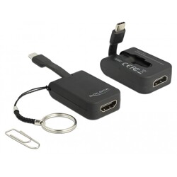 Adapter USB typu C do HDMI (DP Alt Mode) 4K 30Hz - Key Chain Delock 63942 Adapter USB typu C do HDMI (DP Alt Mode) 4K 30Hz - Key Chain Delock 63942