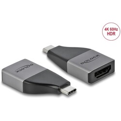 Adapter USB typu C do HDMI (DP Alt Mode) 4K 60Hz + HDR – kompakt Delock 64119