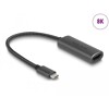 Adapter USB typu C do HDMI (DP Alt Mode) 8K z funkcją HDR aluminium Delock 64229