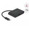 Adapter USB typu C do HDMI 4K 30Hz z USB Typ-A i USB typu C PD Delock 64091
