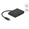 Adapter USB typu C do HDMI 4K 30Hz z USB Typ-A i USB typu C PD Delock 64091