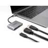 Adapter USB typu C do HDMI 4K 30Hz z USB Typ-A i USB typu C PD 2.0 90 W Delock 61071