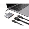 Adapter USB typu C do HDMI 4K 30Hz z USB Typ-A i USB typu C PD 2.0 90 W Delock 61071