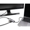 Adapter USB typu C do HDMI 4K 60Hz z USB Typ-A i USB typu C Data + PD 92 W Delock 61060