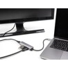 Adapter USB typu C do HDMI 4K 60Hz z USB Typ-A i USB typu C Data + PD 92 W Delock 61060