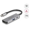 Adapter USB typu C do HDMI 4K 60Hz z USB Typ-A i USB typu C PD 95 W Delock 61063