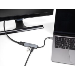 Adapter USB typu C do HDMI 4K 60Hz z USB Typ-A i USB typu C PD 95 W Delock 61063