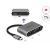 Adapter USB typu C do HDMI i VGA z gniazdoem USB 3.2 i PD Delock 64074