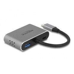Adapter USB typu C do HDMI i VGA z gniazdoem USB 3.2 i PD Delock 64074 Adapter USB typu C do HDMI i VGA z gniazdoem USB 3.2 i PD Delock 64074