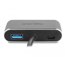 Adapter USB typu C do HDMI i VGA z gniazdoem USB 3.2 i PD Delock 64074 Adapter USB typu C do HDMI i VGA z gniazdoem USB 3.2 i PD Delock 64074