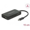 Adapter USB typu C do portów VGA, HDMI, DVI albo gniazdo DisplayPort Delock 63929