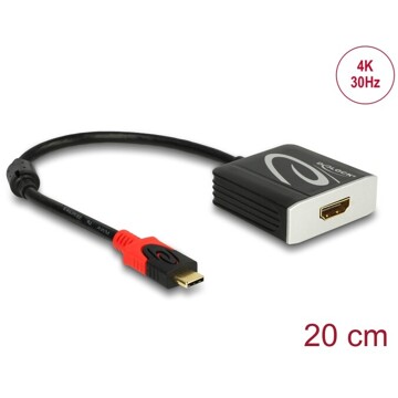 Adapter USB typu C męski do HDMI żeński (DP Alt Mode) 4K 30Hz Delock 62999