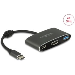 Adapter USB typu C męski do HDMI żeński (DP Alt Mode) 4K 30Hz PD Delock 62991