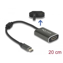 Adapter USB Typ-C męski - HDMI żeński (DP Alt Mode) 4K 60Hz Delock 62988