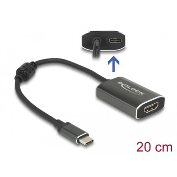 Adapter USB Typ-C męski - HDMI żeński (DP Alt Mode) 4K 60Hz Delock 62988
