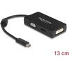 Adapter USB typu C wtyk do VGA / HDMI / DVI gniazdo czarny Delock 63925