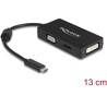 Adapter USB typu C wtyk do VGA / HDMI / DVI gniazdo czarny Delock 63925