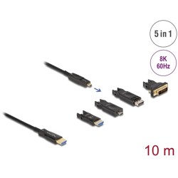 Aktywny przewód optyczny 5w1 HDMI 8K 60Hz 10m Delock 86005