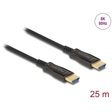 Przewód HDMI aktywny optyczny 8K 60Hz 25m Delock 84039