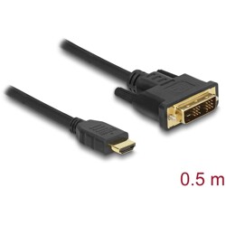 Dwukierunkowy przewód HDMI do DVI 18+1 0,5m Delock 85581
