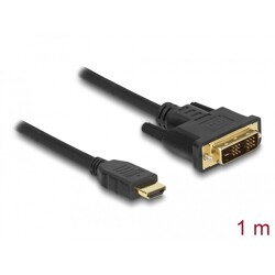 Dwukierunkowy przewód HDMI do DVI 18+1 1m Delock 85582