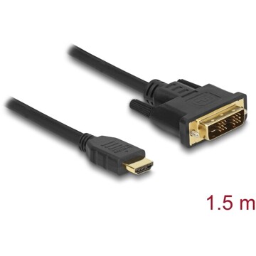 Dwukierunkowy przewód HDMI do DVI 18+1 1,5m Delock 85583