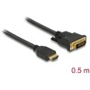 Dwukierunkowy przewód HDMI do DVI 24+1 0,5m Delock 85651