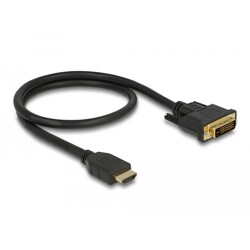 Dwukierunkowy przewód HDMI do DVI 24+1 0,5m Delock 85651