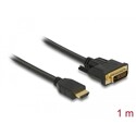 Dwukierunkowy przewód HDMI do DVI 24+1 1m Delock 85652