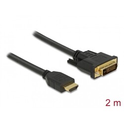 Dwukierunkowy przewód HDMI do DVI 24+1 2m Delock 85654