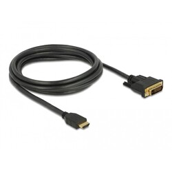 Dwukierunkowy przewód HDMI do DVI 24+1 2m Delock 85654