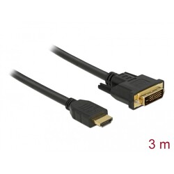 Dwukierunkowy przewód HDMI do DVI 24+1 3m Delock 85655