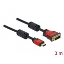 HDMI do DVI 24+1 przewód dwukierunkowy 3m Delock 84343