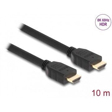 Przewód HDMI HighSpeed 48Gbps 8K 60Hz 10m, czarny Delock 82006