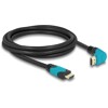 Przewód HDMI 8K HighSpeed męsko-męski kątowy 90° zagięty do dółu 2m Delock 86992