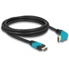 Przewód HDMI 8K HighSpeed męsko-męski kątowy 90° zagięty do dółu 2m Delock 86992
