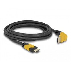 Przewód HDMI 8K HighSpeed męsko-męski kątowy 90° zagięty do góry 3m Delock 86990