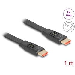 High Speed HDMI płaski przewód-taśma48Gbps 8K 60Hz 1m Delock 81001