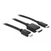 Przewód adaptera USB-C, HDMI lub mini gniazdo DisplayPort do 4K HDMI 1,8m Delock 85830