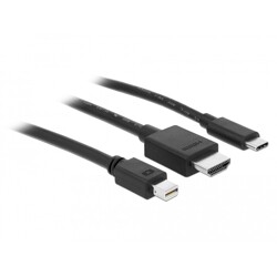 Przewód adaptera USB-C, HDMI lub mini gniazdo DisplayPort do 4K HDMI 1,8m Delock 85830 Przewód adaptera USB-C, HDMI lub mini gniazdo DisplayPort do 4K HDMI 1,8m Delock 85830