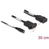 Przewód HDMI 4K 60Hz z linią zasilania DC 2,1 x 5,5mm 0,30 m na panel Delock 87038