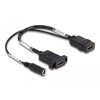 Przewód HDMI 4K 60Hz z linią zasilania DC 2,1 x 5,5mm 0,30 m na panel Delock 87038