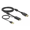 Przewód HDMI do gniazdo DisplayPort 4K 30Hz 2m Delock 85964
