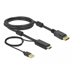 Przewód HDMI do gniazdo DisplayPort 4K 30Hz 2m Delock 85964