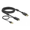 Przewód HDMI do gniazdo DisplayPort 4K 30Hz 5m Delock 85966