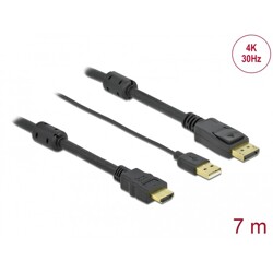 Przewód HDMI do gniazdo DisplayPort 4K 30Hz 7 m Delock 85967