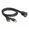 Przewód HDMI-A męski i USB 2.0 Typu-A męski na HDMI-A żeński wodoodporny 1m Delock 87880