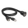 Przewód HDMI-A męski i USB 2.0 Typu-A męski na HDMI-A żeński wodoodporny 1m Delock 87880